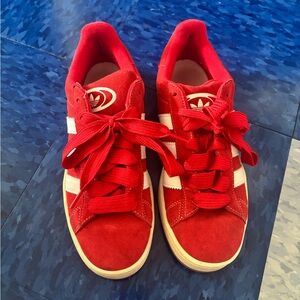 Red Adidas Campus Gently used